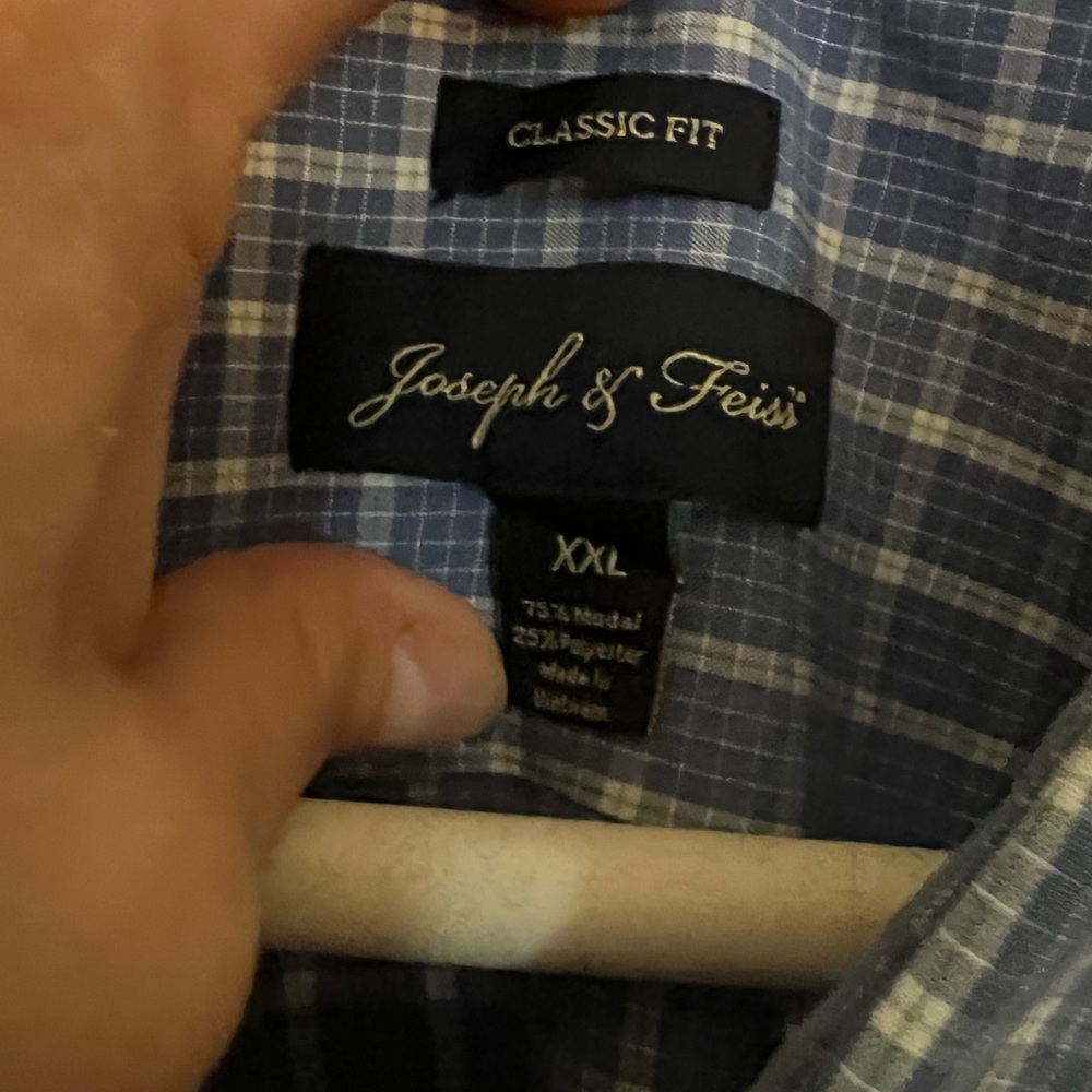 Joseph & Feiss Blue Casual Button Down Shirt